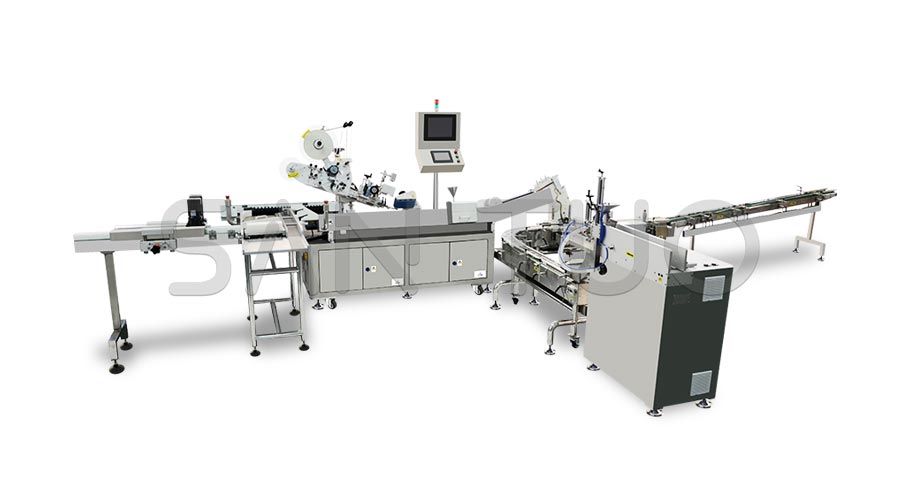 立轉(zhuǎn)臥式圓瓶貼標自動分托系統(tǒng)