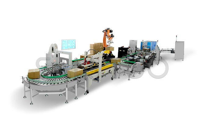 口服液裝箱碼垛生產(chǎn)線(xiàn)